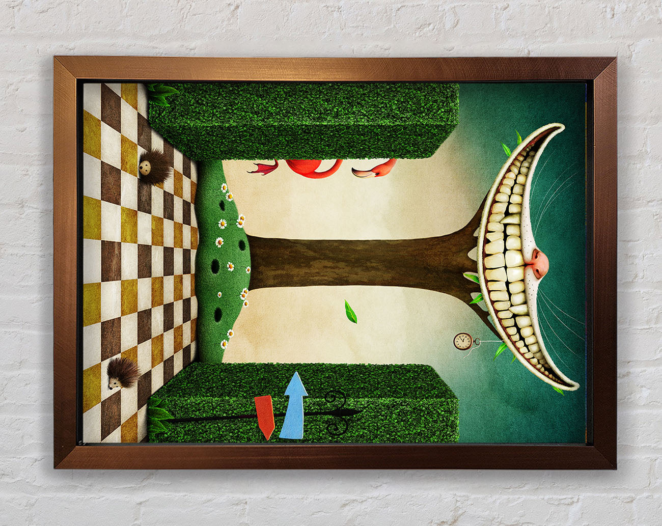 Alice In Wonderland Cheshire Cat Framed Wall Art