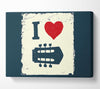 I Love Guitar Canvas Wall Art