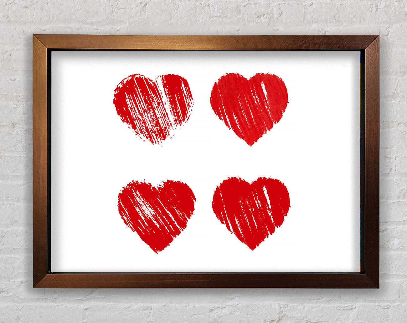 All Love Hearts Framed Wall Art