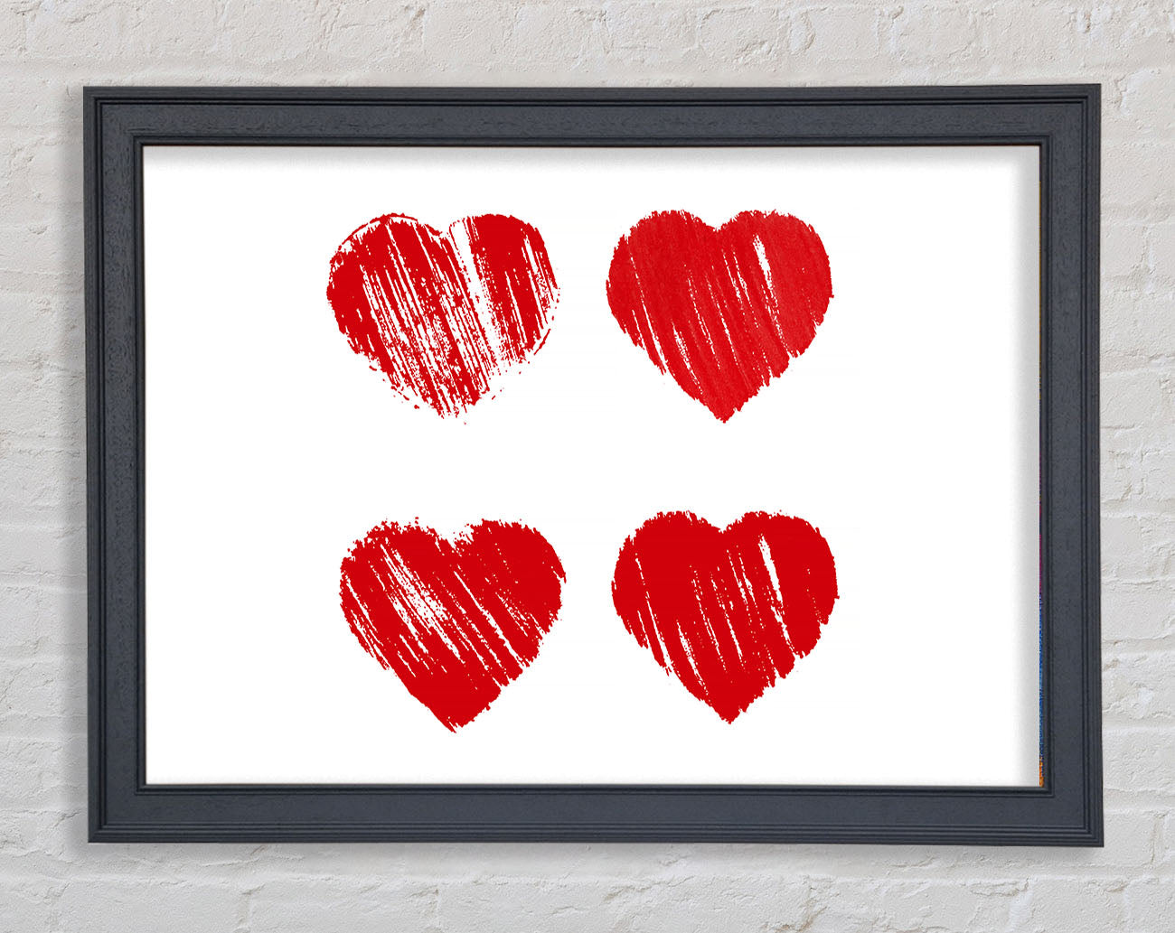 All Love Hearts Framed Wall Art