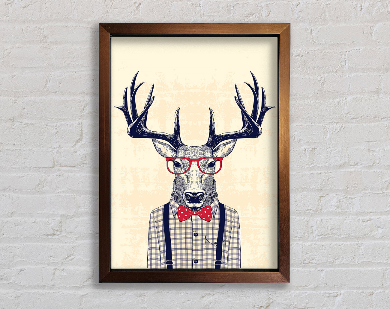 Clever Stag Framed Wall Art