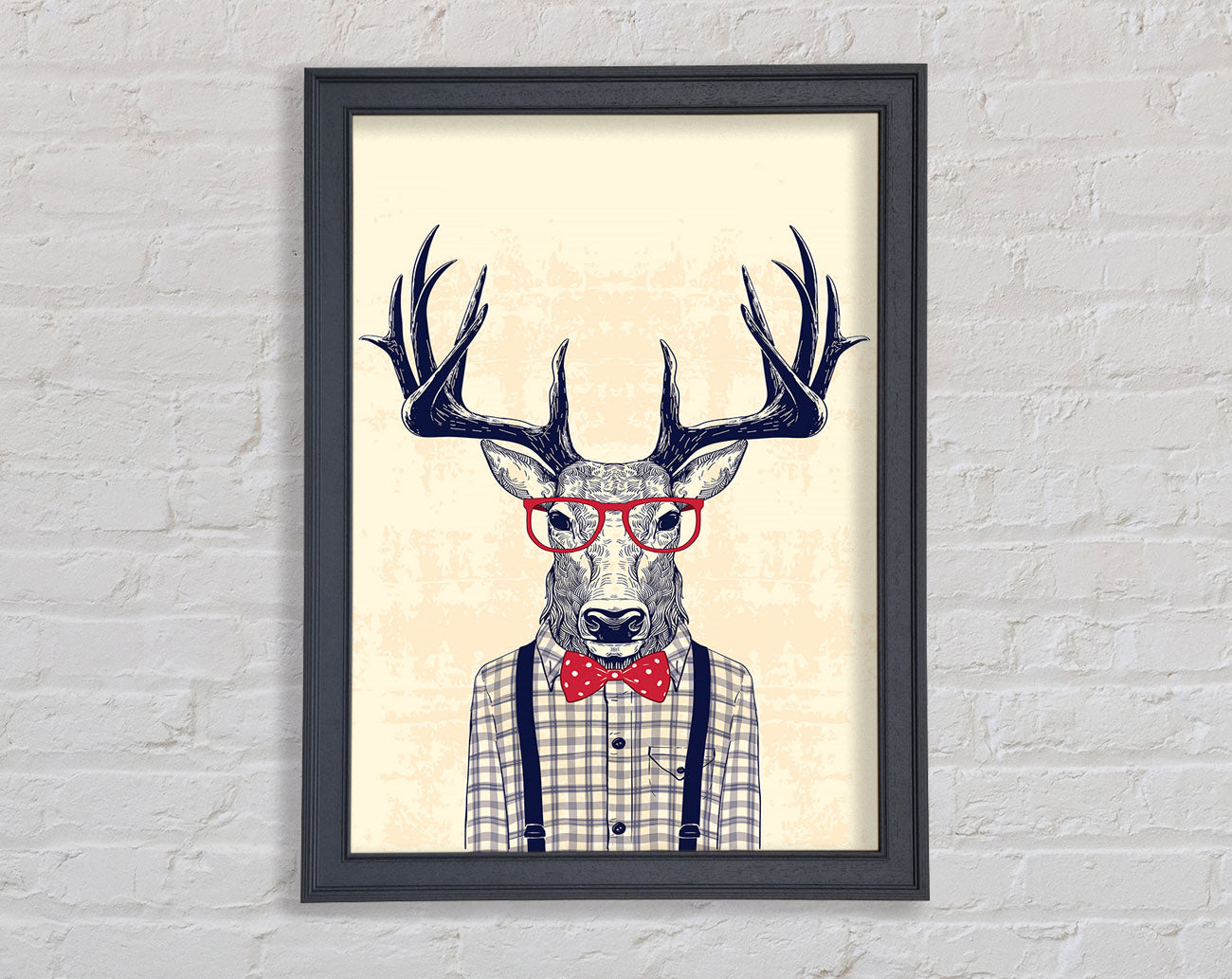 Clever Stag Framed Wall Art