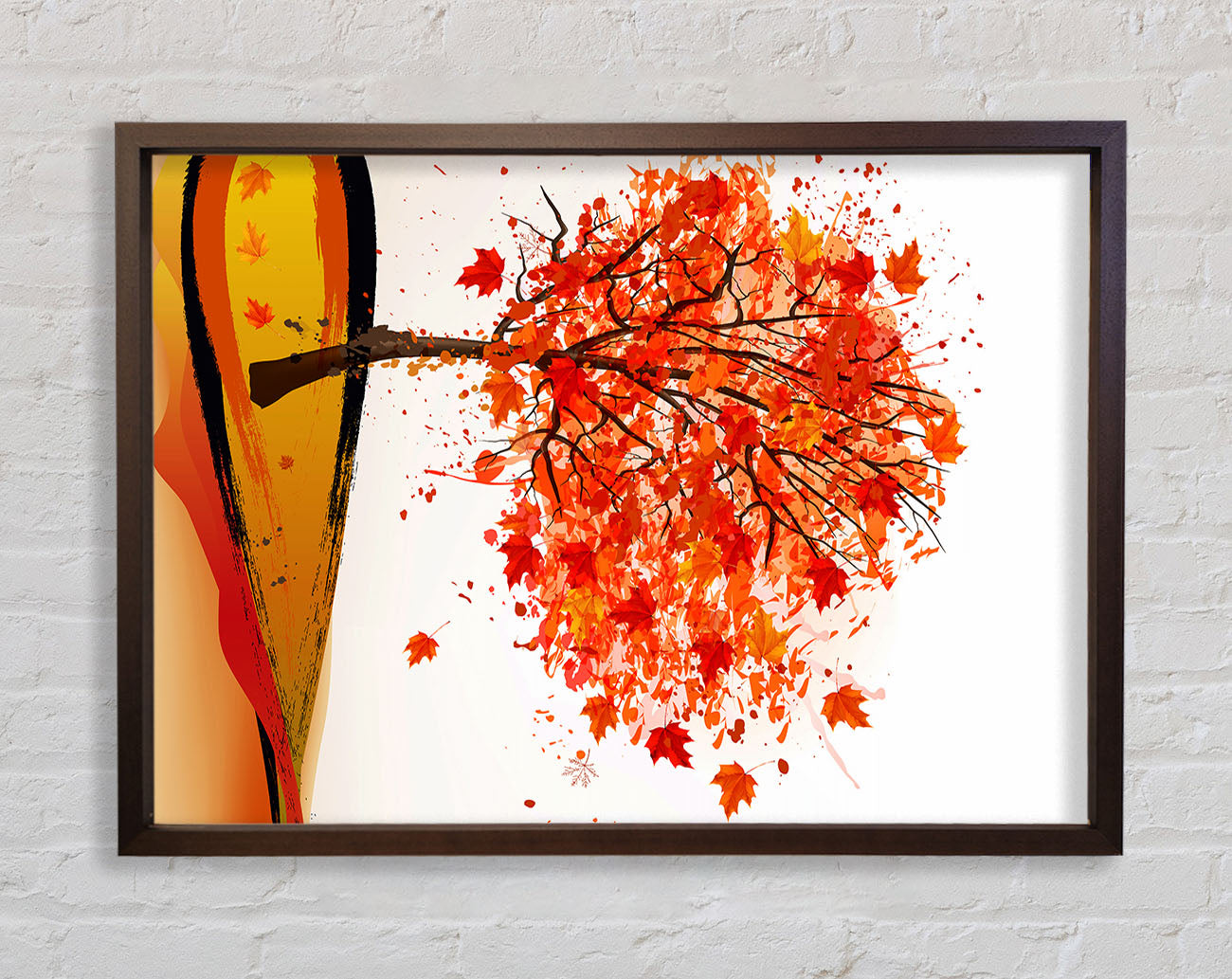 Autumn Orange Tree Framed Wall Art