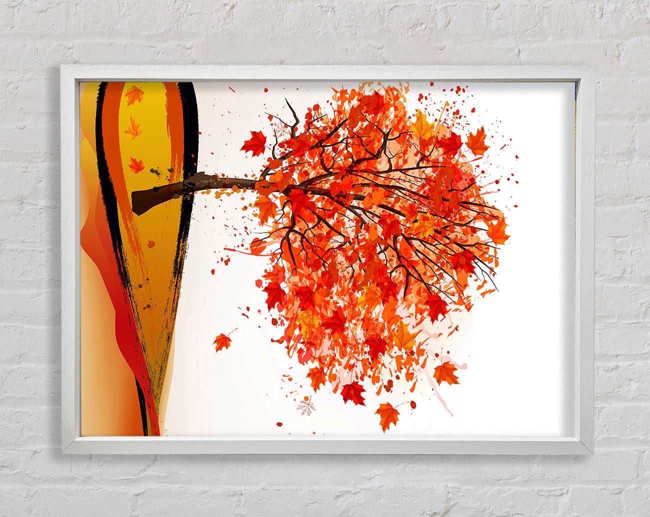 Autumn Orange Tree Framed Wall Art