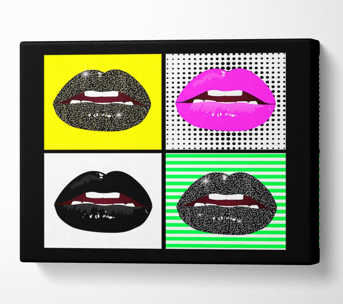 Sparkle Lips Canvas Wall Art
