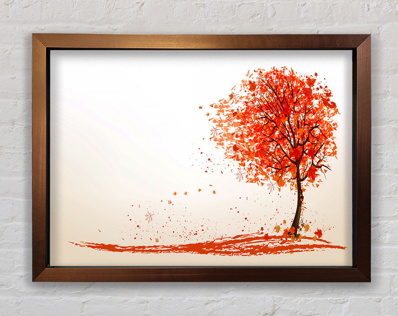 As The Leaves Fall Of The Autumn Tree Framed Wall Art
