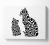 Paw Print Cats Canvas Wall Art