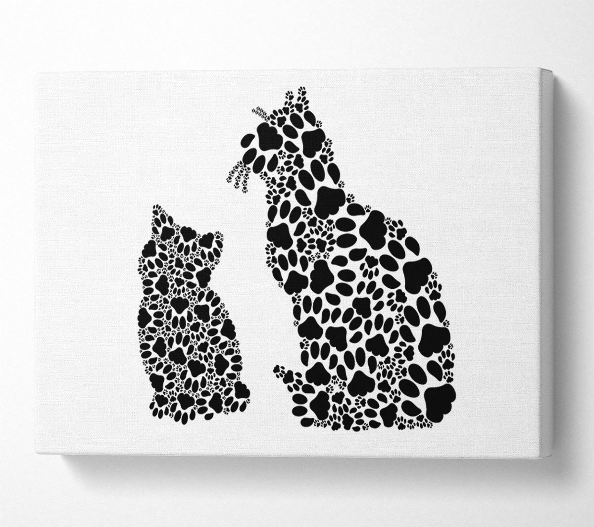 Paw Print Cats Canvas Wall Art