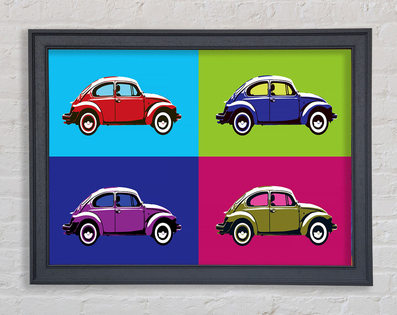 Beetle Pop Art Framed Wall Art