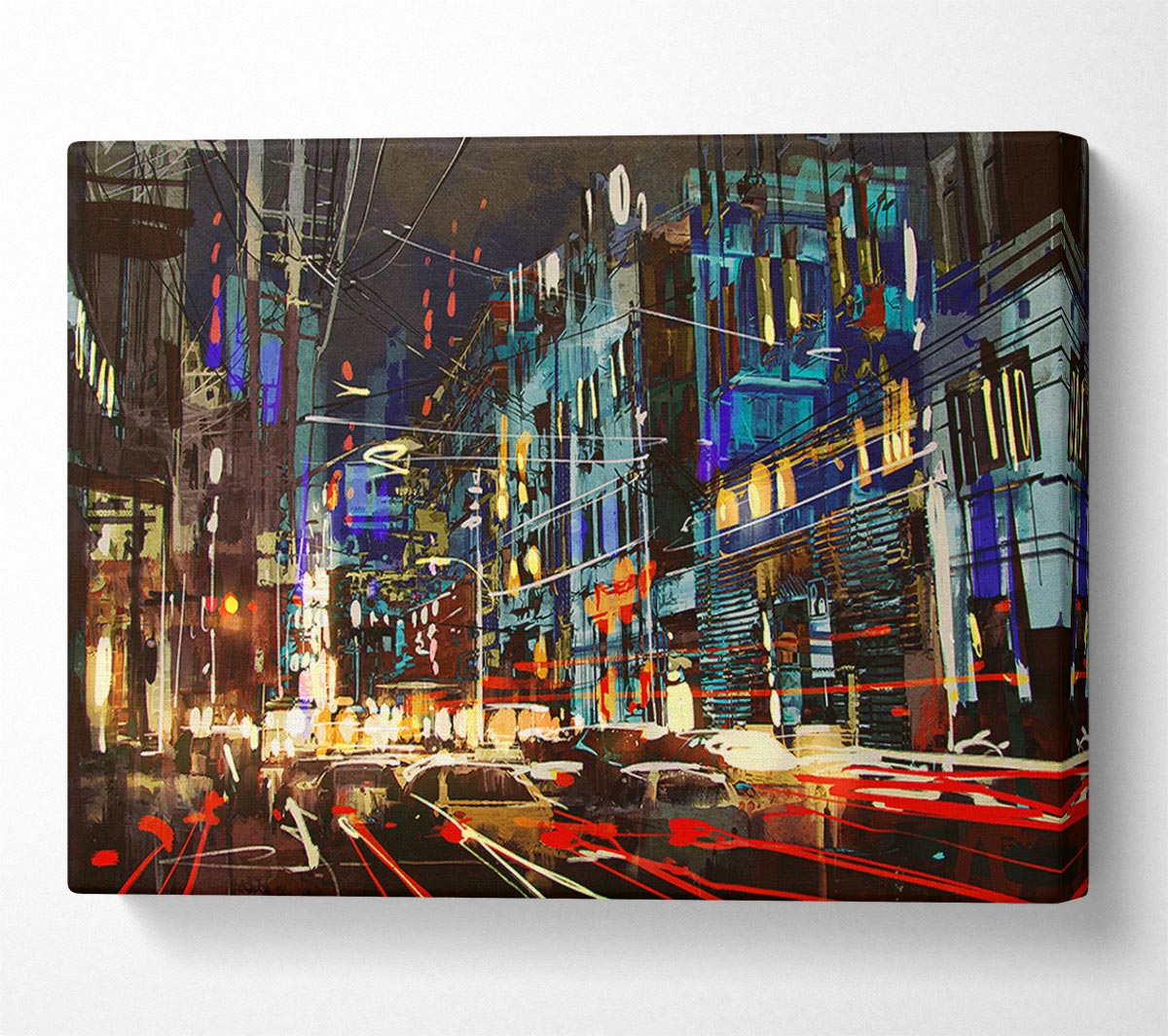 Traffic In The City Canvas Wall Art