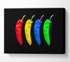 Vivid Chilis Canvas Wall Art