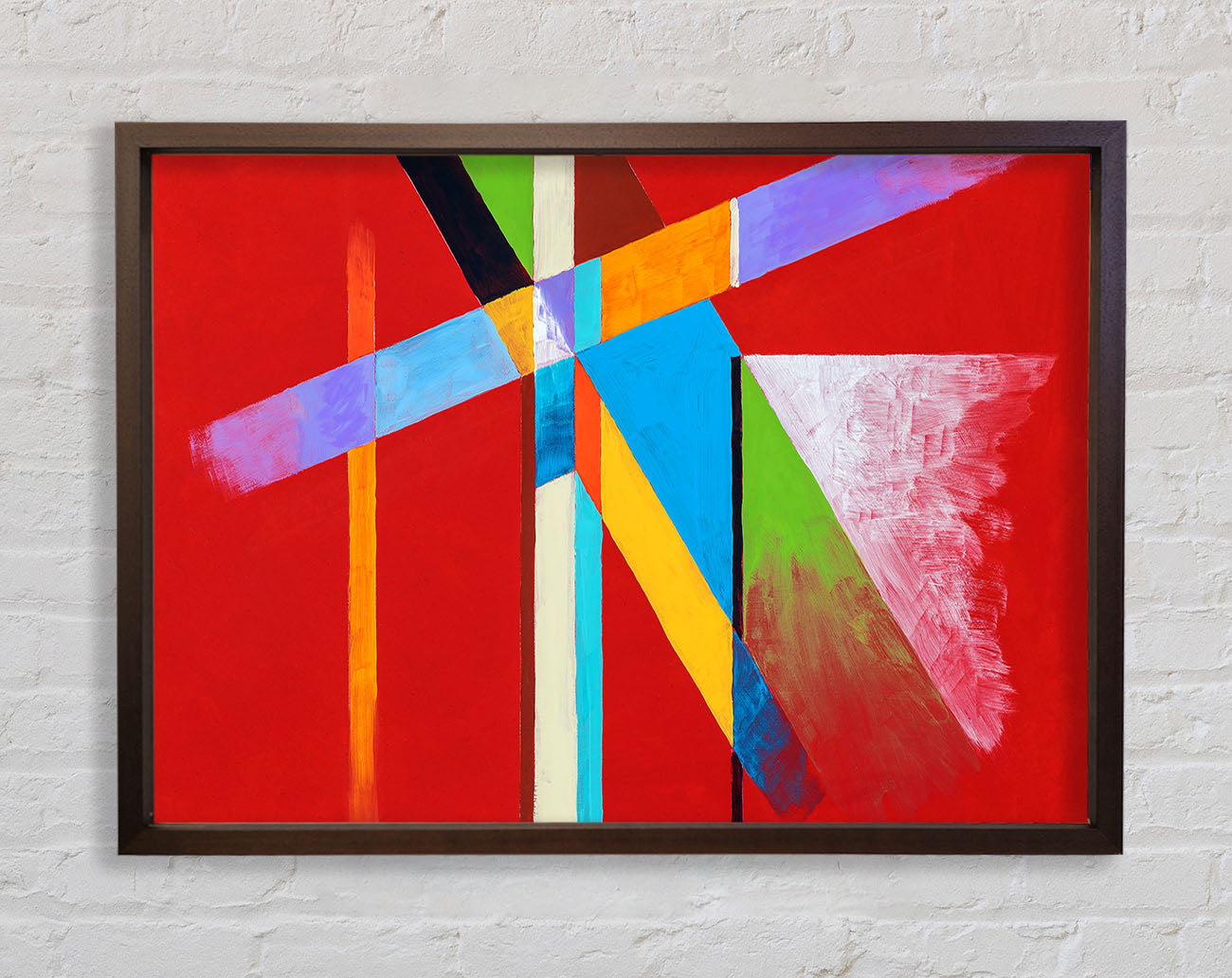 Coloured Lines Framed Wall Art