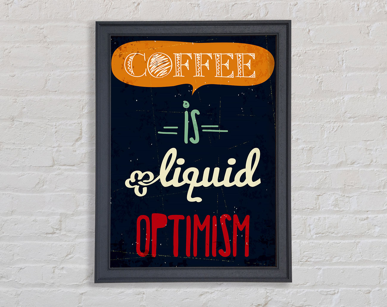 Coffee Is Liquid Optimism 1 Framed Wall Art