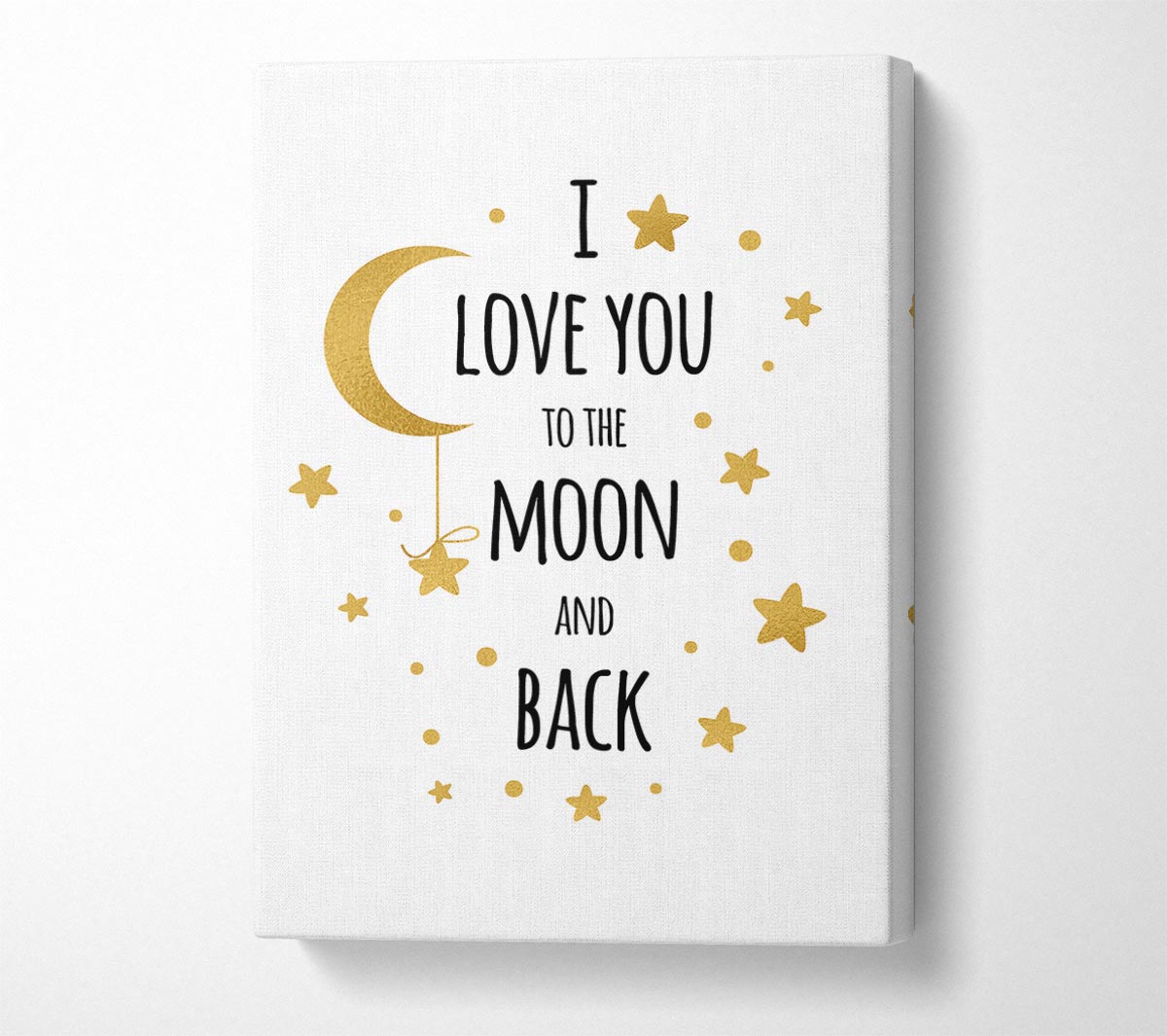 I Love You To The Moon And Back 3 Canvas Wall Art