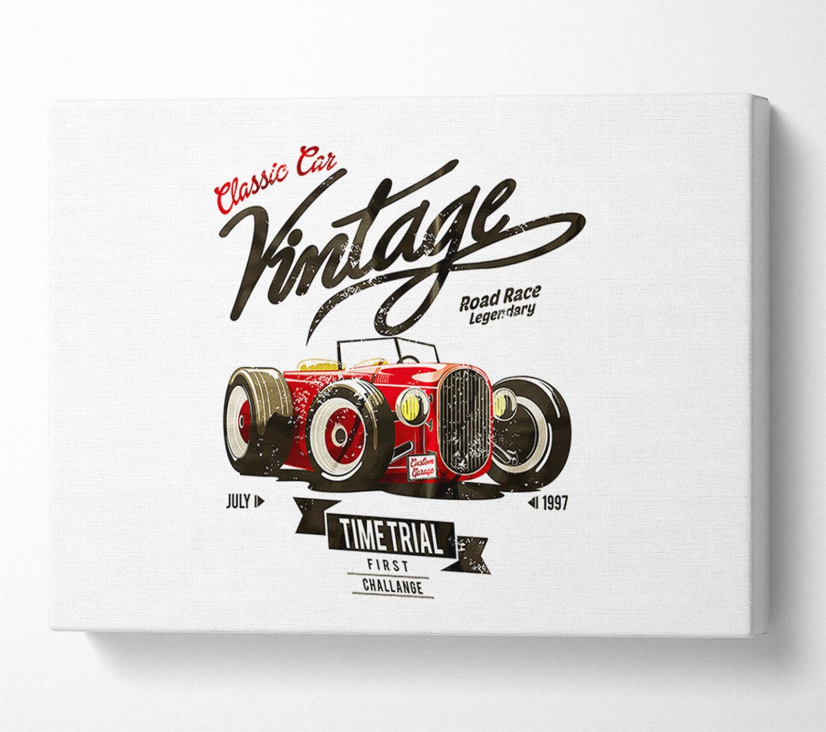 Vintage Road Race Canvas Wall Art