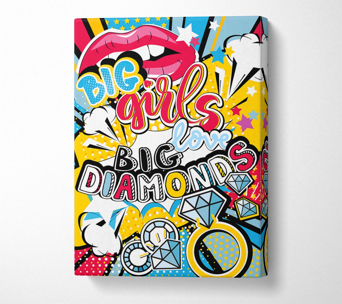 Big Girls Love Big Diamonds Canvas Wall Art