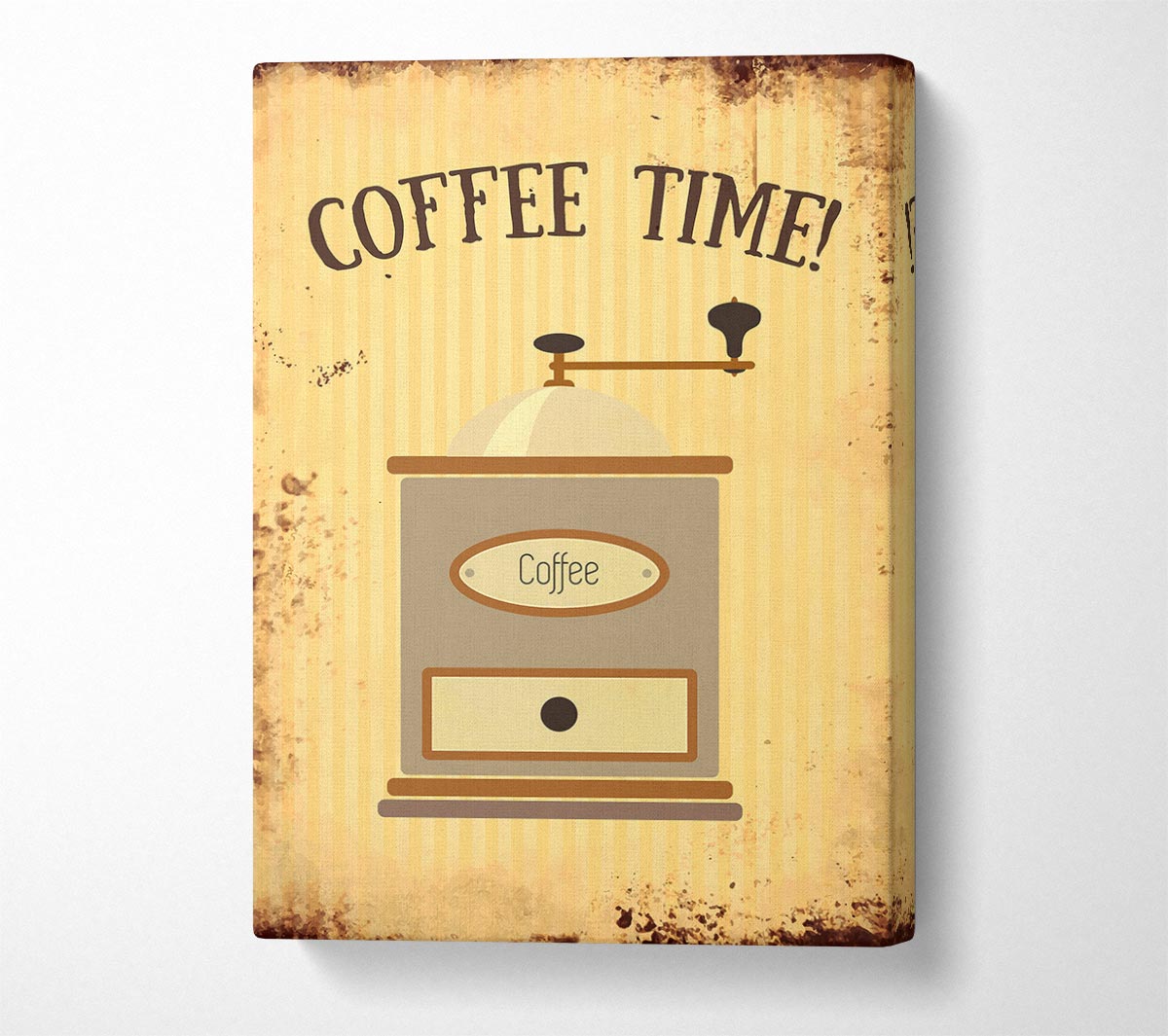 Coffee Time Grinder Canvas Wall Art