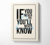If You Never Try Canvas Wall Art
