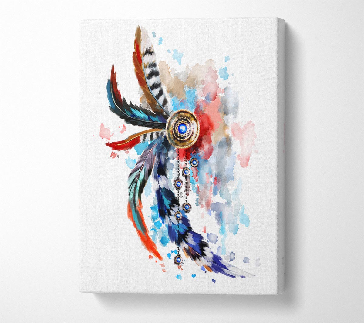 Indian Head Dress Canvas Wall Art