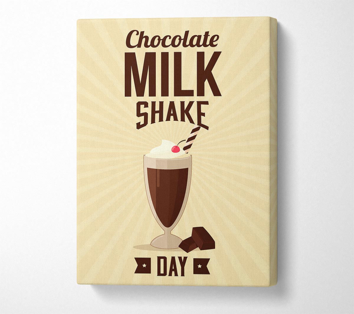 Chocolate Milk Shake Day Canvas Wall Art