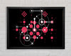 Circles Of Connections Red Framed Wall Art