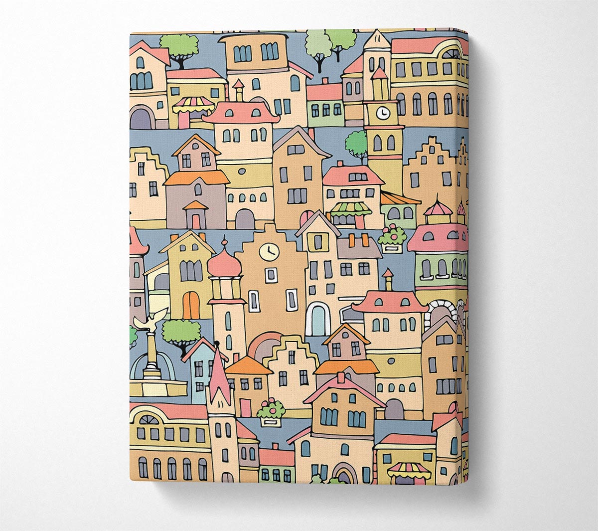 Town Houses Canvas Wall Art