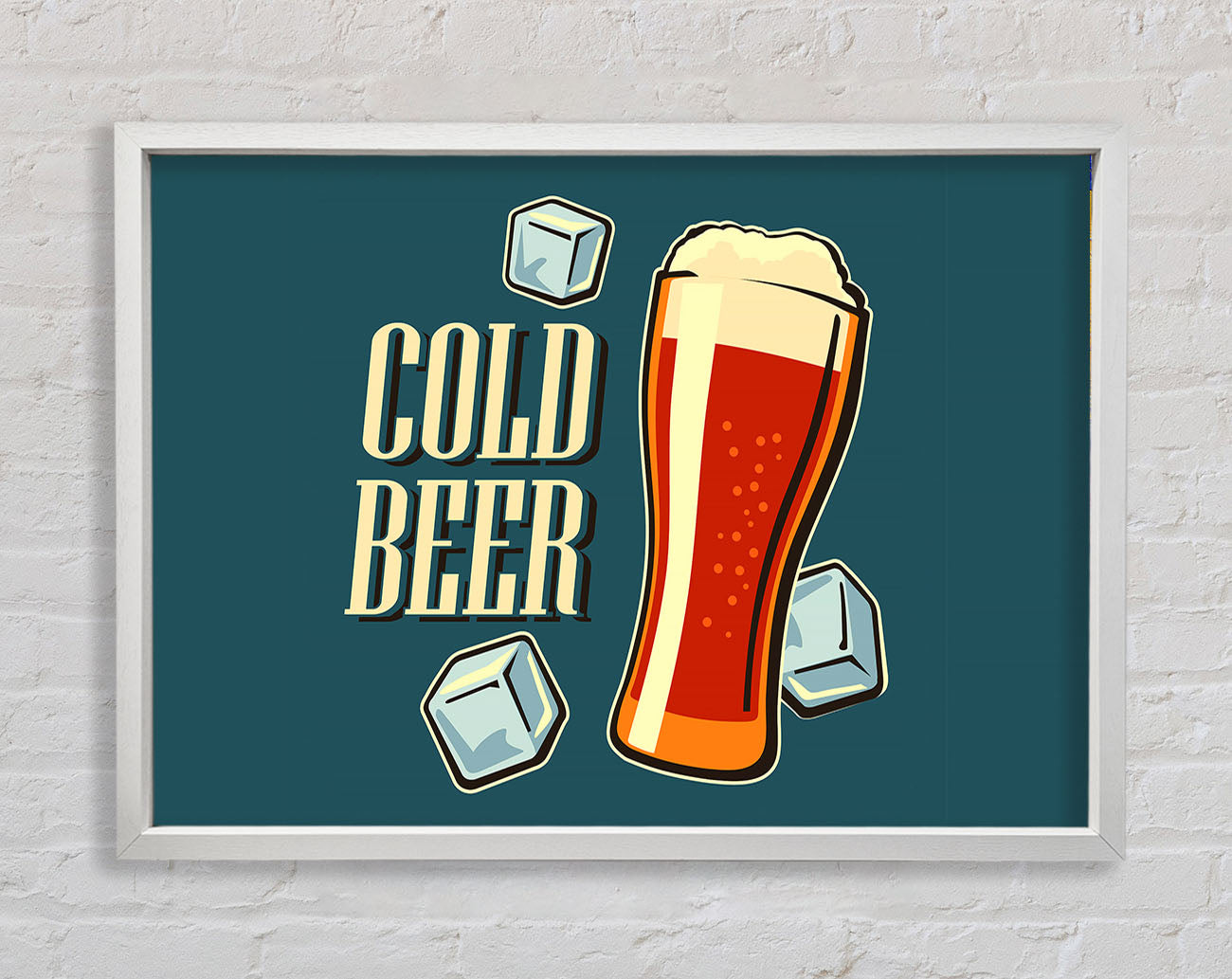 Cold Beer Framed Wall Art