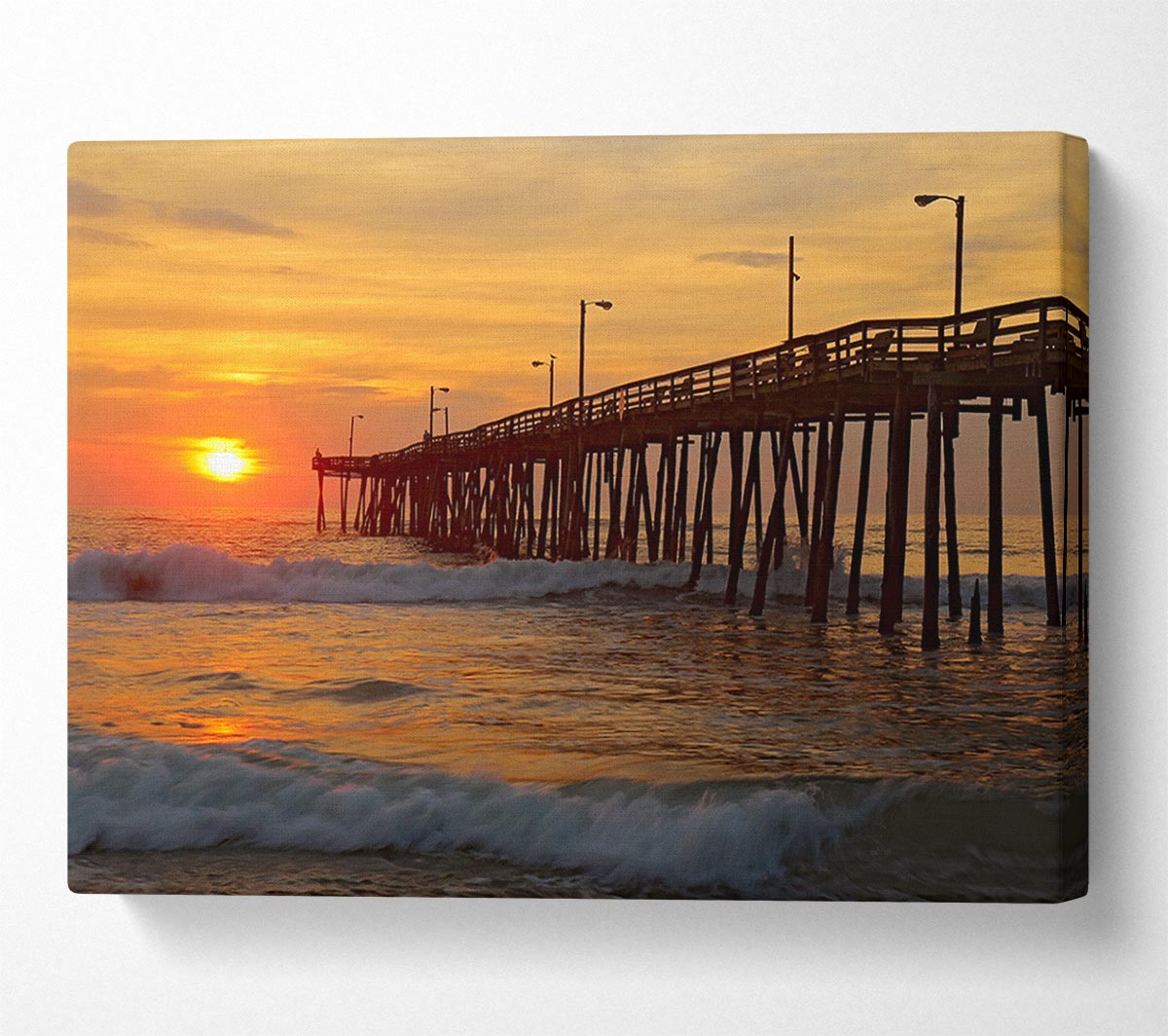 Sunset Waves Canvas Wall Art