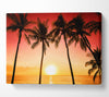 Sunset Between The Palm Trees Canvas Wall Art
