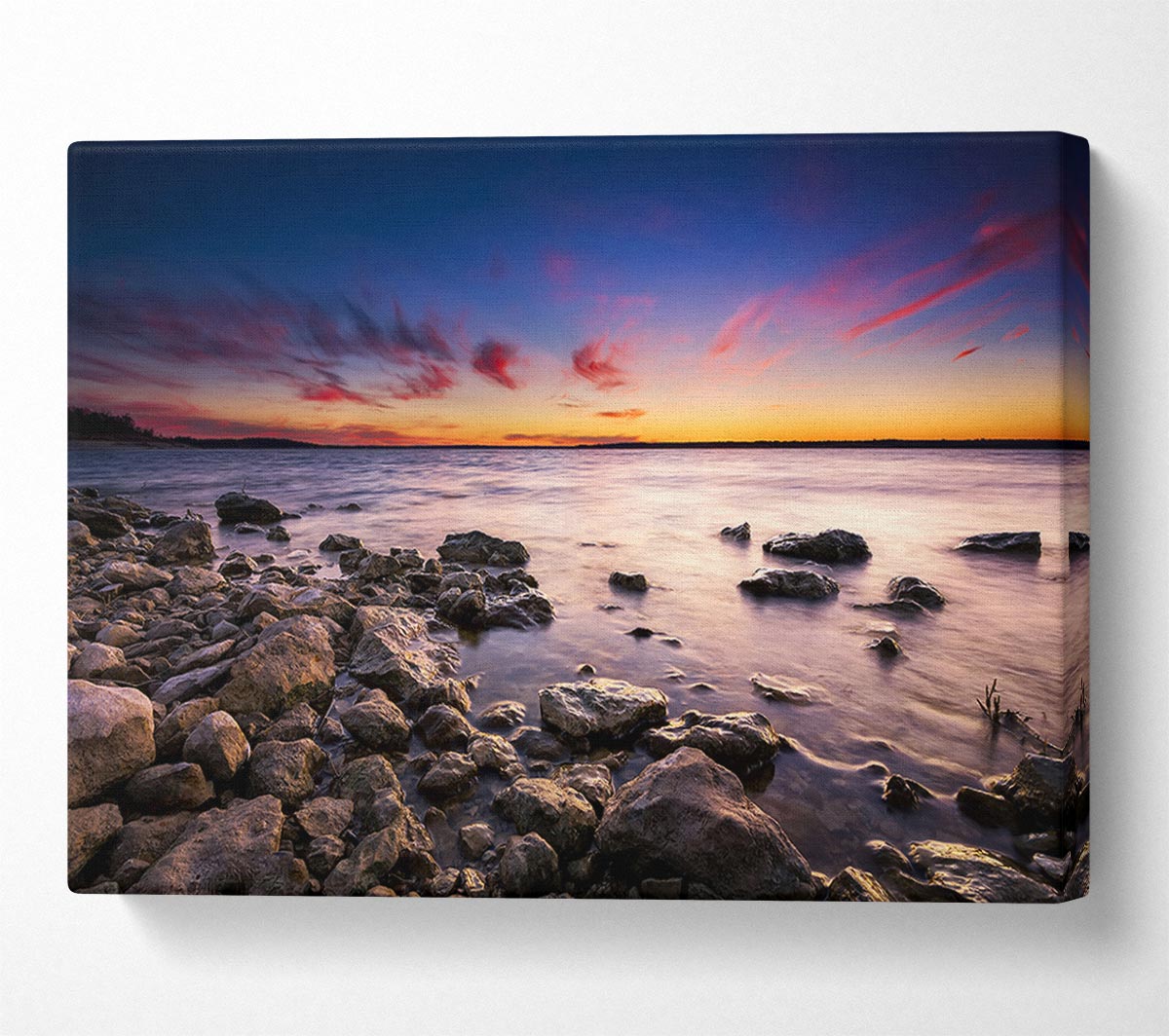 Serene Ocean Rocks Canvas Wall Art