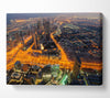 Golden Roads Through The City Canvas Wall Art
