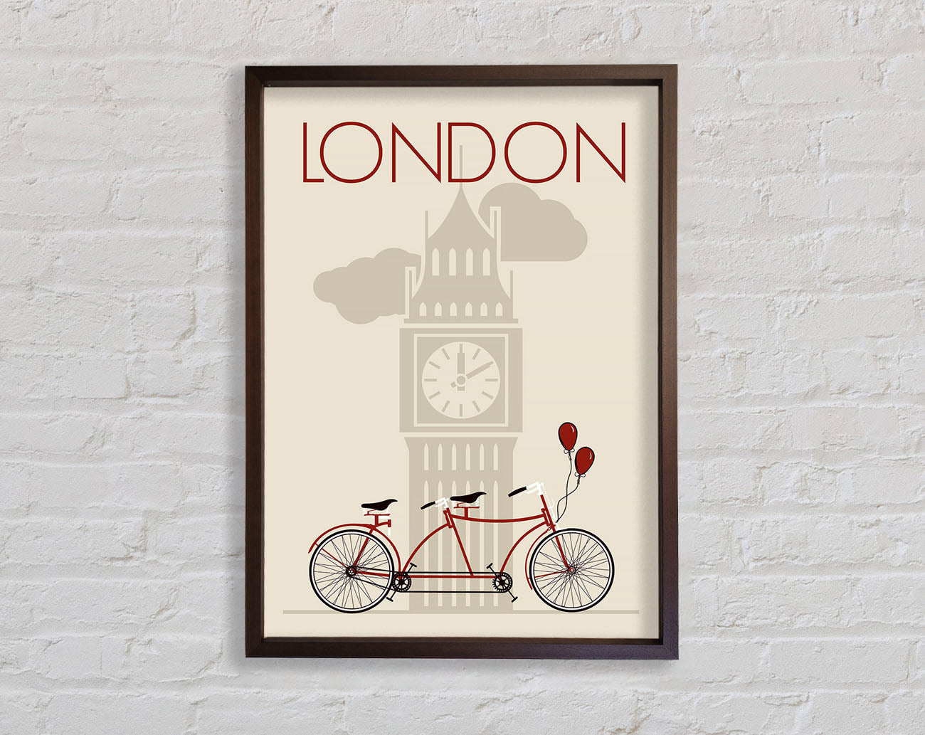 Bicycle At Big Ben Framed Wall Art