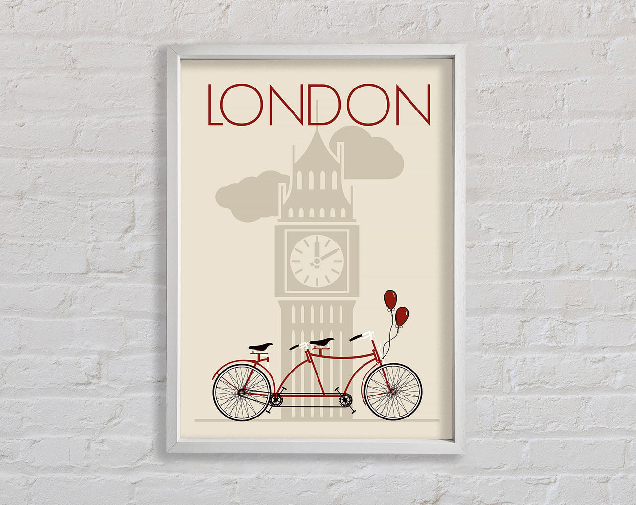 Bicycle At Big Ben Framed Wall Art