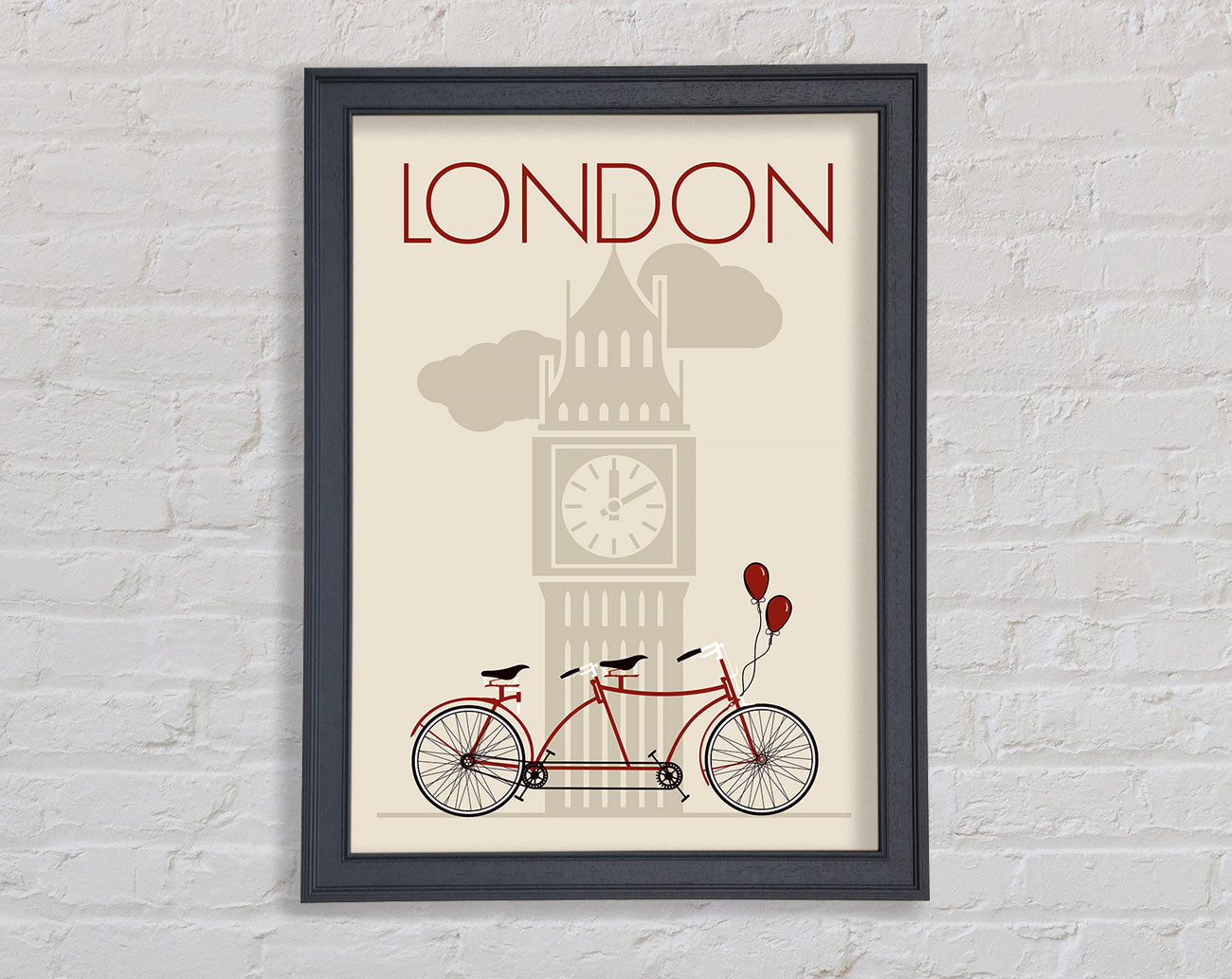 Bicycle At Big Ben Framed Wall Art