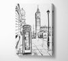 London Street Outline 3 Canvas Wall Art
