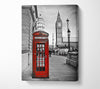 Red Phone Box Near Big Ben Canvas Wall Art