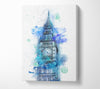Watercolour Big Ben 1 Canvas Wall Art