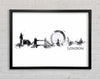 Black Splash City Framed Wall Art