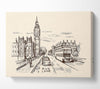 London Street Outline 1 Canvas Wall Art