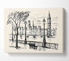 Outline Of The Houses Of Parliament Canvas Wall Art