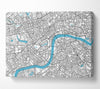 The Map Of London Thames 1 Canvas Wall Art