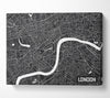 The Map Of London Thames 3 Canvas Wall Art