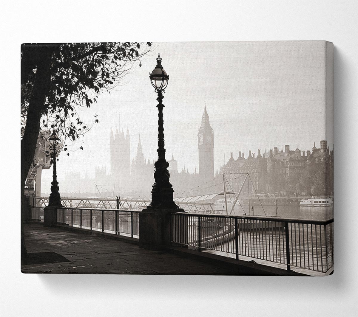 Mist Over The City 1 Canvas Wall Art