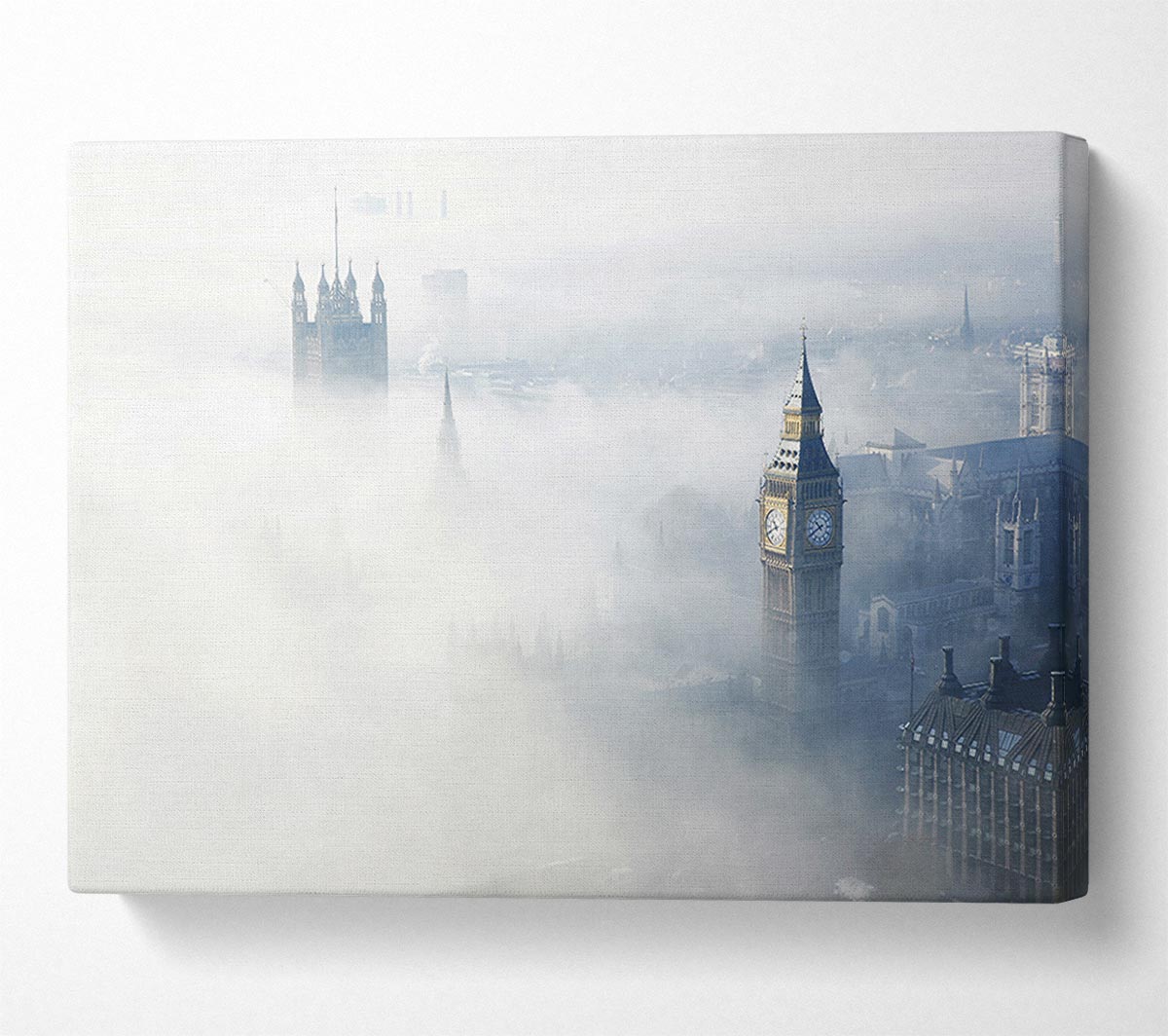 Mist Through The City Canvas Wall Art