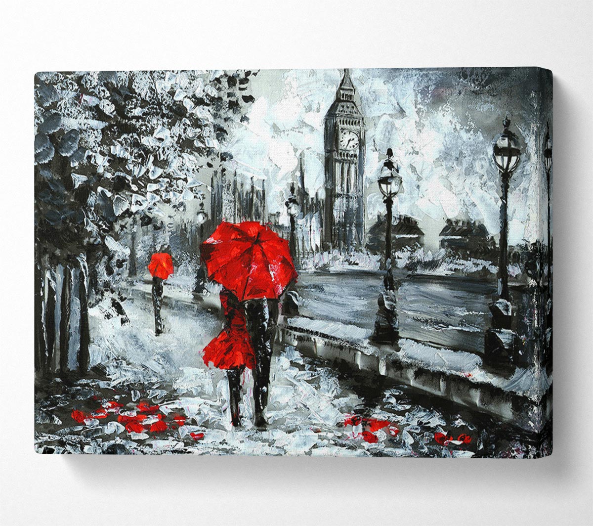 Lovers In The City Canvas Wall Art