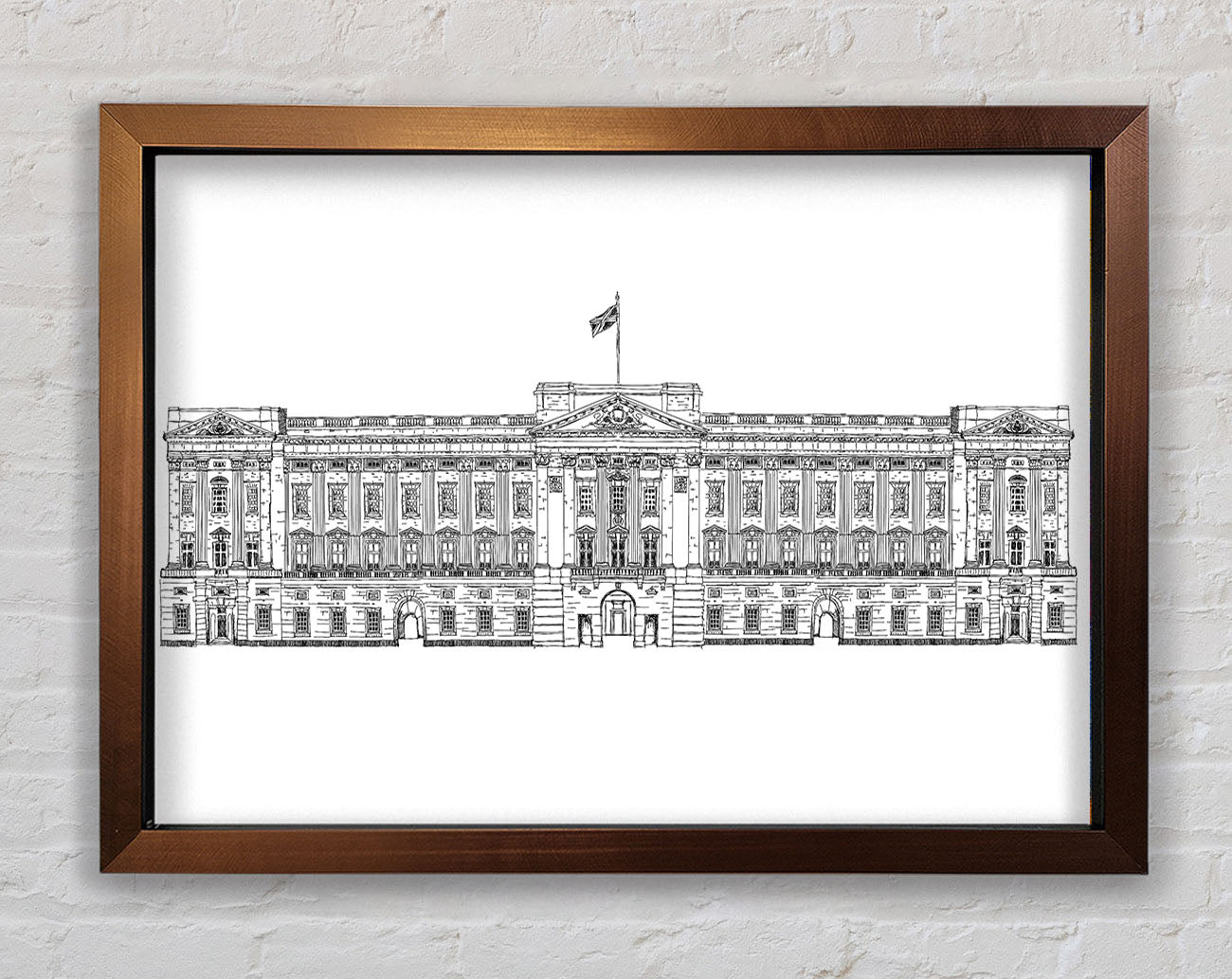 Buckingham Palace Drawing Framed Wall Art