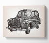 Iconic Black Cab Canvas Wall Art