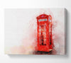 Red Phone Box Splash Canvas Wall Art