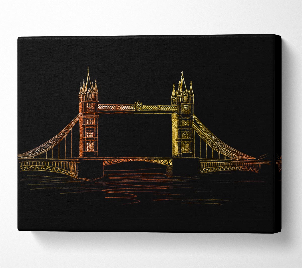 Tower Bridge Glow Canvas Wall Art