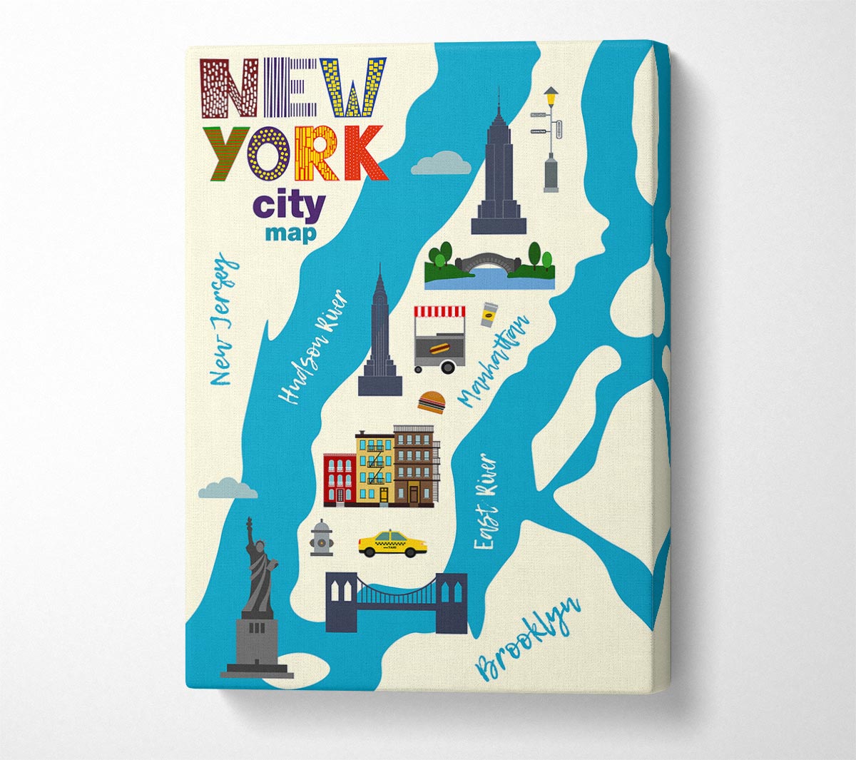 NYC Map Canvas Wall Art